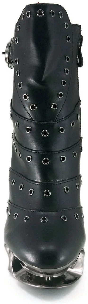 Women's SteamPunk Spinal Heel Ankle Boots | Hades Raven 11 Women's SteamPunk Spinal Heel Ankle Boots | Hades Raven - Image 9