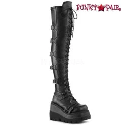Demonia | SHAKER-350 Wedge Thigh High Lace-up Platform Boots -PL Boots Shop SHAKER 350 29850.1608747420