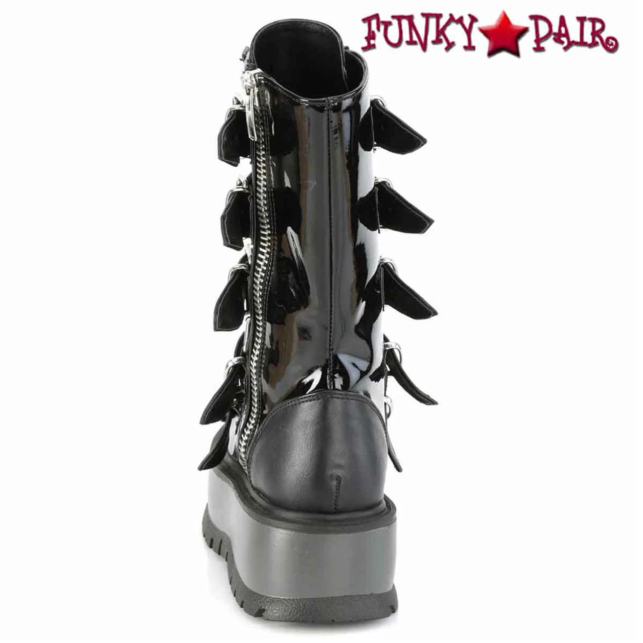 Demonia | Slacker-160, Mid-Calf Boots With Metal Buckles Straps 8 Demonia | Slacker-160, Mid-Calf Boots With Metal Buckles Straps - Image 6