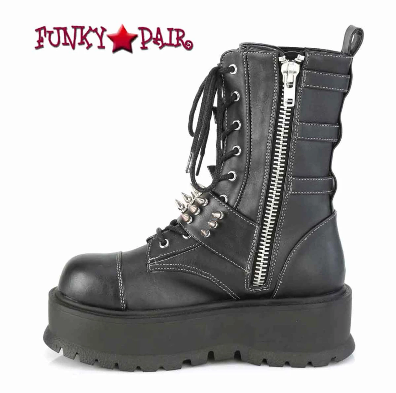 Demonia | Slacker-165, Mid-Calf Boots With Metal Spikes 6 Demonia | Slacker-165, Mid-Calf Boots With Metal Spikes - Image 4