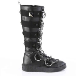 SNEEKER-405, Knee High Sneaker Boots With Chain Details -PL Boots Shop SNEEKER 405 BVL CA13 47803.1693966907