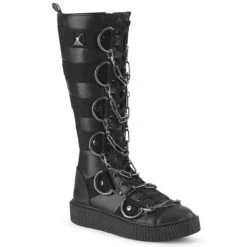 SNEEKER-405, Knee High Sneaker Boots With Chain Details