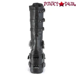 Demonia | SWING-327 Women's Punk Platform Wedge Knee High Boots With Spike Buckles -PL Boots Shop SWING 327 Back View 74098.1615445947