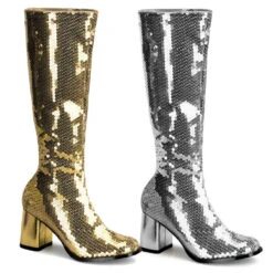 Bordello | SPECTACUL-300SQ Sequins GOGO BOOTS