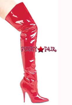 Ellie Shoes | E-Susie 5 Inch Dancer Thigh High Boots -PL Boots Shop Susie Red 77236.1623776808