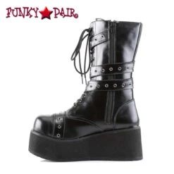 Demonia | TRASHVILLE-205 Men's Punk Boots With Wrap Around Strap -PL Boots Shop TRASHVILLE 205 B PU05 58096.1564850777