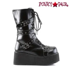 Demonia | TRASHVILLE-205 Men's Punk Boots With Wrap Around Strap -PL Boots Shop TRASHVILLE 205 B PU13 71181.1564850734