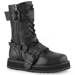 Demonia | VALOR-220 Men's Harness Punk Strap Boots
