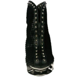 Reptile Print Ankle Boots With Studs | Hades VESPER -PL Boots Shop VESPER BLK 01 07247.1686457881