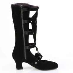 WHIMSY-118, 2.5 Inch Mid-Calf Boots With Rose Accent -PL Boots Shop WHIMSY 118 BVS13 76633.1703173203