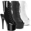 Pleaser | Adore-1016, 7 Inch Lace Up Peep Toe Ankle Boots