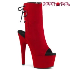 Pleaser | Adore-1018FS, 7 Inch Suede Open Toe Ankle Boots -PL Boots Shop adore 1018fs rfs 74752.1568155317