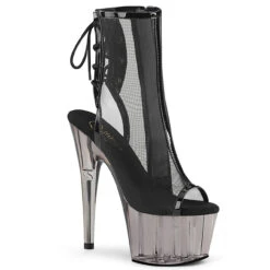 Pleaser | Adore-1018MSHT, Tinted Platform Mesh Ankle Boots