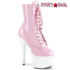 ADORE-1020TT 7 Inch Two-Tone Ankle Boots By Pleaser -PL Boots Shop adore 1020 bpw 55736.1689240430