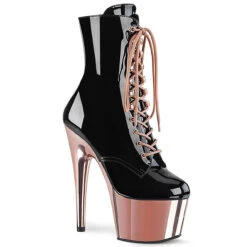 ADORE-1020CH 7 Inch Chrome Platform Ankle Boots By Pleaser -PL Boots Shop adore 1020 brogldch 01758.1681172772