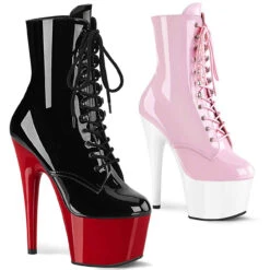 ADORE-1020TT 7 Inch Two-Tone Ankle Boots By Pleaser