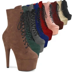 Pleaser | Adore-1020FS, 7 Inch Suede Ankle Boots