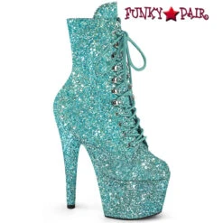 ADORE-1020GWR, 7" Lace-Up Glitter Ankle Boots By Pleaser -PL Boots Shop adore 1020gwr turg 93171.1711353509