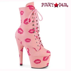 PLEASER ADORE-1020KISSES, Ankle Boots With Red Lips -PL Boots Shop adore 1020kiss bppu FP 41383.1696611906