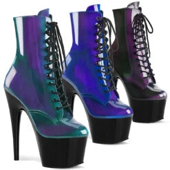 Pleaser | Adore-1020SHG, 7 Inch Ankle Hologram Platform Boots