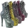 PLEASER ADORE-1020SPWR, Snake Print Ankle Boots CLEARANCE -PL Boots Shop adore 1020spwr 79886.1661577948