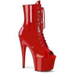 Pleaser | Adore-1021, 7 Inch Peep Toe Lace-up Ankle Boots -PL Boots Shop adore 1021 r 62763.1686457818