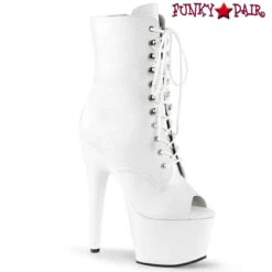 Pleaser | Adore-1021FX, Faux Leather Peep Toe Ankle Boots -PL Boots Shop adore 1021 wvl 62036 47466.1680708449