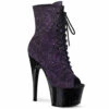 Pleaser | Adore-1021MG, Glitter Peep Toe Ankle Boots -PL Boots Shop adore 1021mg ppgb 14768.1630610216