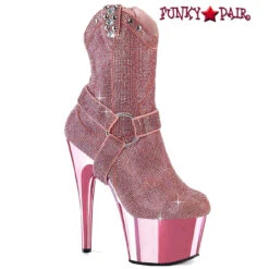 Pleaser | ADORE-1029CHRS, 7 Inch Rhinestones Cowgirl Boots -PL Boots Shop adore 1029chrs bpbpch 48071.1668709977