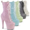 PLEASER ADORE-1040GR, 7" Glitter Ankle Boots -PL Boots Shop adore 1040gr 73524.1695102579