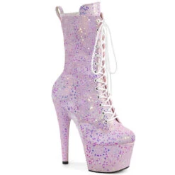 PLEASER Adore-1040IG, 7" Ankle Boots With Iridescent Glitter -PL Boots Shop adore 1040ig llg 11187.1689223700