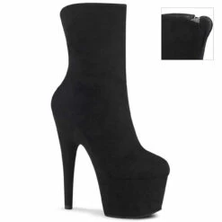 Pleaser | Adore-1042, 7" Suede Ankle Boots