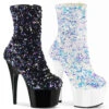 ADORE-1042SQ, Sequin Ankle Boots By Pleaser -PL Boots Shop adore 1042sq 13035.1681545976