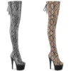 PLEASER ADORE-3008SP-BT, Snake Print Thigh High Boots -PL Boots Shop adore 3008sp bt 02287.1703700239