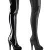 Pleaser | Adore-3011, Peep-Toe Stretch Thigh High Boots -PL Boots Shop adore 3011 05102.1664336505