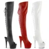 Pleaser | Adore-3019, 7 Inch Open Back Thigh High Boots -PL Boots Shop adore 3019 65321.1661528891