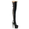 Pleaser | Adore-3050, 7 Inch Thigh High Boots With Ribbon Lace -PL Boots Shop adore 3050 84784.1530005417