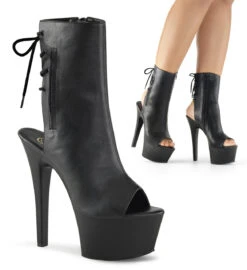 Pleaser | Aspire-1018, 6 Inch Open Back And Front Ankle Boots