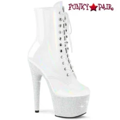 PLEASER Bejeweled-1020-7 Rhinestones Encrusted Platform Ankle Boots CLEARANCE -PL Boots Shop bejeweled 1020 7 whgwrs 75658.1660064242