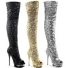 Pleaser | Blondie-R-3011, 6 Inch Thigh High Sequin Boots -PL Boots Shop blondie r3011 47694.1595100625