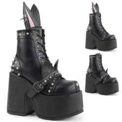Demonia | Camel-202 Women's Goth Bunny Ear Boots