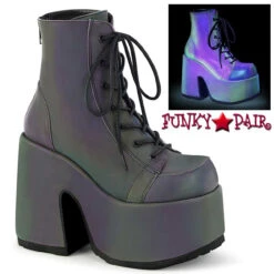 Demonia | Camel-203 5" Chunky Heel Ankle Boots -PL Boots Shop camel 203 grnmcrefl 01190.1658771616