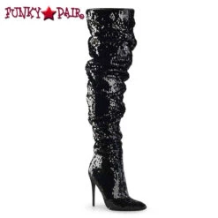 Pleaser | Courtly-3011, 5 Inch Slouchy Over The Knee Boots -PL Boots Shop courtly 3011 bsq 81658.1595101469