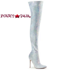 Pleaser | Courtly-3015, 5 Inch Glitter Thigh High Boots -PL Boots Shop courtly 3015 wg 33907.1686502917