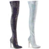 Pleaser | Courtly-3015, 5 Inch Glitter Thigh High Boots -PL Boots Shop courtly 3015 66471.1686502917