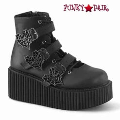 CREEPER-260, Creeper Boots With Heart Web Strap By Demonia -PL Boots Shop creeper 260 bvl 88694.1661573941