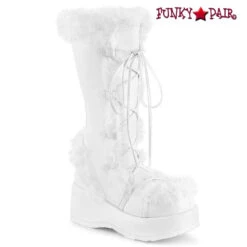 Demonia | Cubby-311 Women's Goth Winter Platform Fur Boots -PL Boots Shop cubby 311 wvl 41280.1673463418