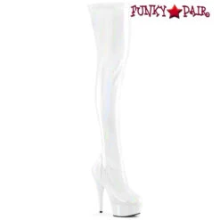 Delight-3000HWR, Holographic Thigh High Boots By Pleaser -PL Boots Shop delight 3000hwr whg 53497.1681149774