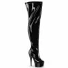 PLEASER DELIGHT-3000WCF, 6" Wide Calf Stretch Thigh High Boots -PL Boots Shop delight 3000wcf b 41655.1714756772