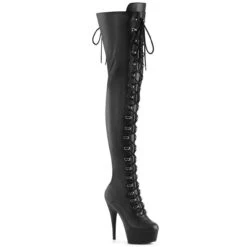 PLEASER Delight-3022, 6" Platform Thigh High Boots -PL Boots Shop delight 3022 bpu 69454.1689224242